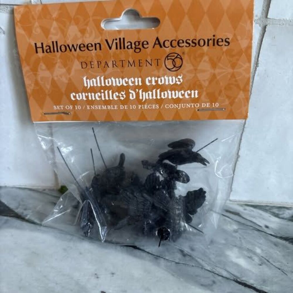 Department 56- Halloween Crows, Set of 10 #6010451